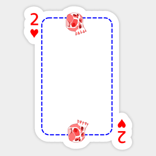 2 of hearts Sticker